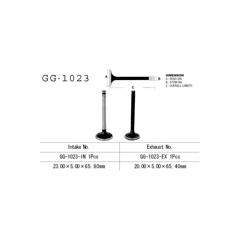 Zawór ssący VESRAH do HONDA TRX 90, CRF 70F, XR 70R - OEM: 14711-GN5-912, 14711-HP2-670