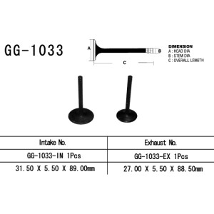 Zawór ssący Honda TRX 250 Fourtrax '02-'17 (OEM: 14721-HM8-A40) - Made in Japan
