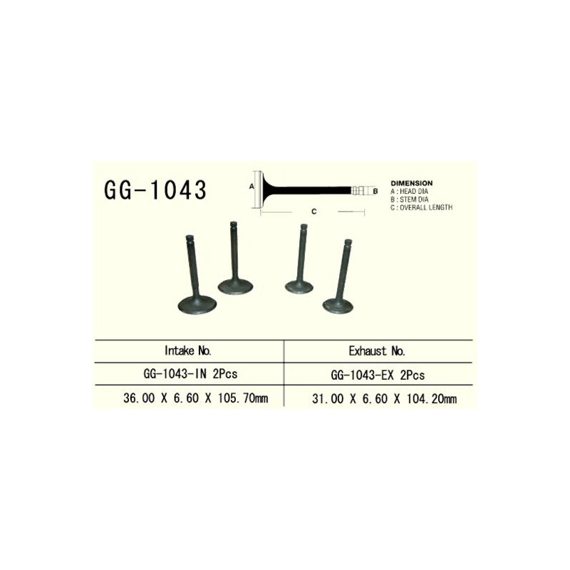Zawór wydechowy Honda XL 600R/XR 650L/XR 600R, NX 650 - 1 sztuka