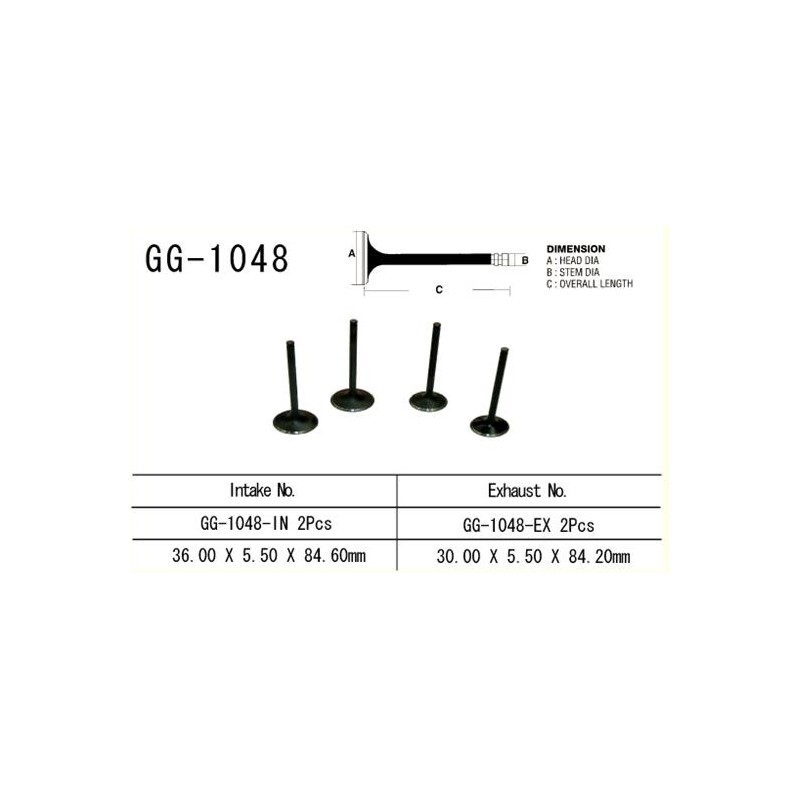 Zawór ssący Honda TRX 450 R '04-'05 (OEM: 14711-HP1-670) - Made in Japan
