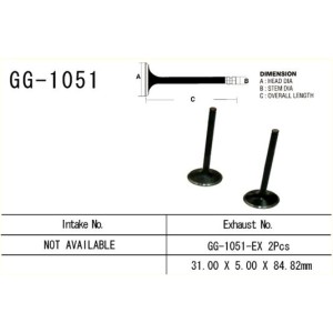 Zawór wydechowy VESRAH do HONDA CRF 450R '02-'07 (OEM: 14721-MEB-670)