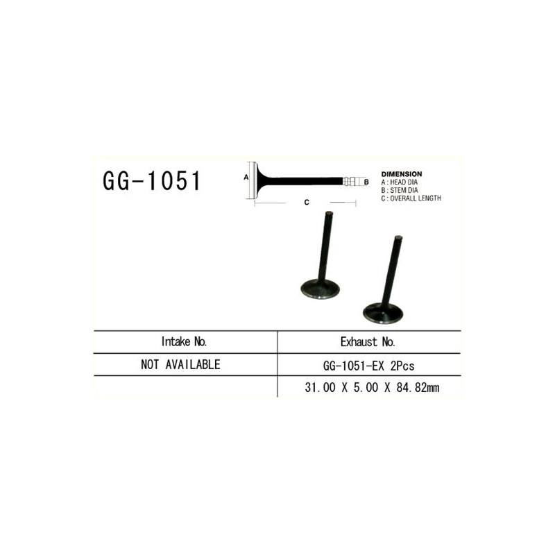 Zawór wydechowy VESRAH do HONDA CRF 450R '02-'07 (OEM: 14721-MEB-670)