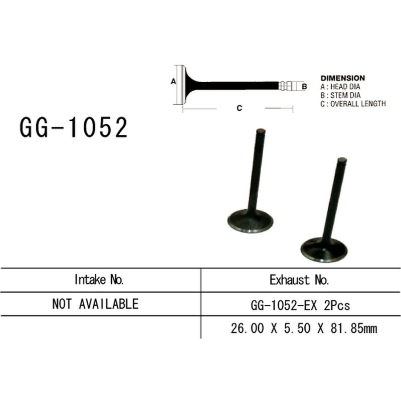 Zawór wydechowy VESRAH do HONDA CRF 250R/250X '04-'17 (14721-KRN-670)