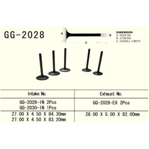 Zawór ssący Yamaha YZF 400/426 (2 szt.) - OEM: 5BE-12112-10 - Made in Japan