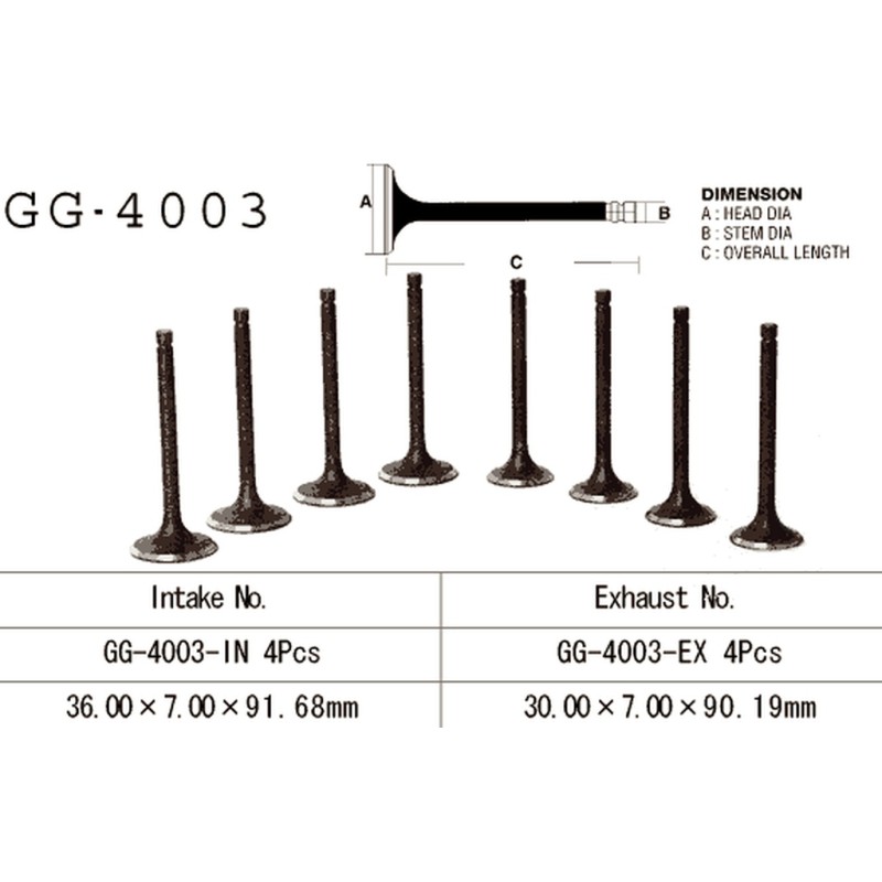 Zawór wydechowy Kawasaki KZ 1000/Z1R '77-81' (OEM: 12005-009,12005-1009) - 1 sztuka