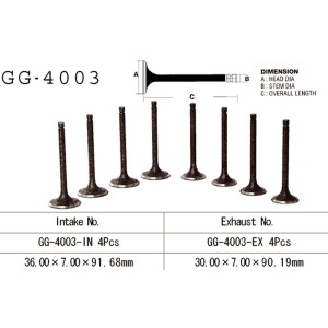 Vesrah Zawór ssący Kawasaki KZ 1000/Z1R '77-81' (OEM: 12004-017,12004-1000) (1szt.) (Made in Japan)