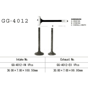 Zawór wydechowy Kawasaki KL 250 78-79, KZ 200 '78-79' (OEM: 12005-010) - Made in Japan