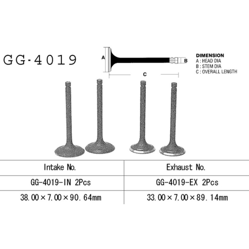 Zawór wydechowy Kawasaki KLR 600 '84-'89 (OEM: 12005-1054) - Made in Japan