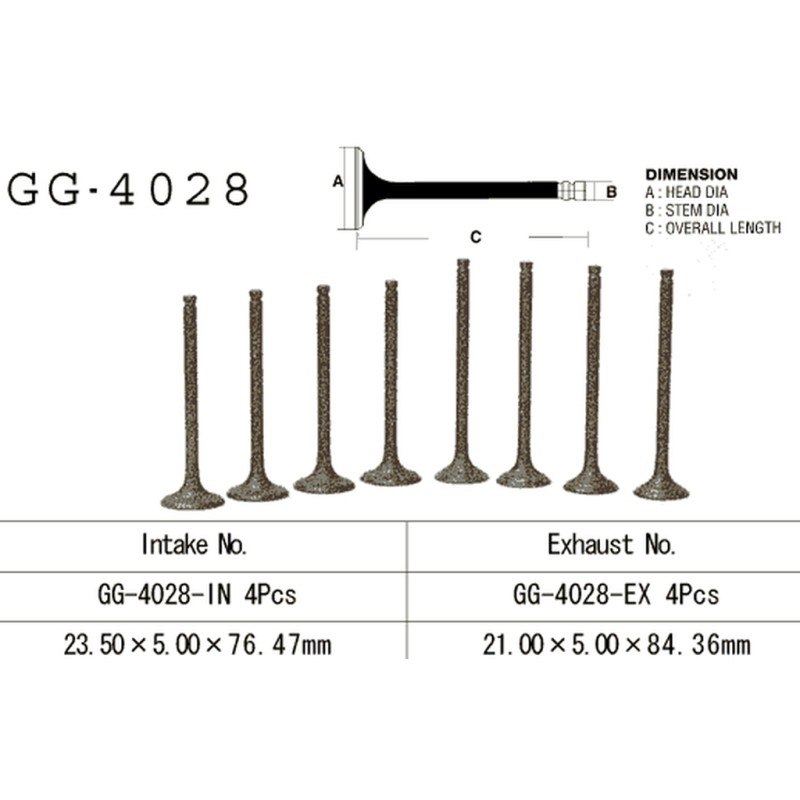 Zawór wydechowy Kawasaki EL 250 '88-91, EX 250 '88-07 (OEM: 12005-1091) - Made in Japan