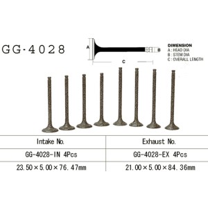 Zawór ssący VESRAH do Kawasaki EL 250 '88-91, EX 250 '88-07 (OEM: 12004-1074) (1 szt.) - MADE IN JAPAN