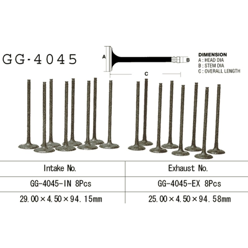 Vesrah Zawór Wydechowy Kawasaki ZX 7R '96-03' OEM 12005-1223 (1szt.) Made in Japan
