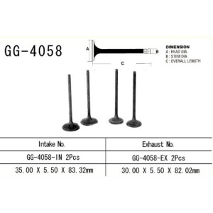 Zawór wydechowy Kawasaki KLX 450 '08-'12 (2 sztuki) - Made in Japan