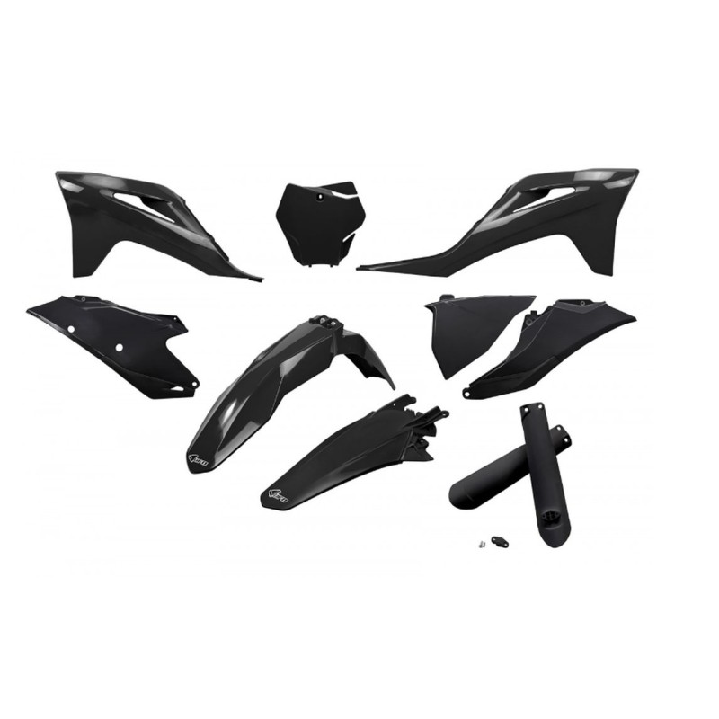 Komplet plastików UFO z osłonami teleskopów Gas Gas MC 125/250 '21-'23, EX 250/300 '21-'23