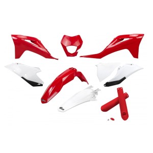 UFO Komplet Plastików z Osłonami Teleskopów Gas Gas EC / EC-F 250 / 300 / 350 '21-'23 Czerwony