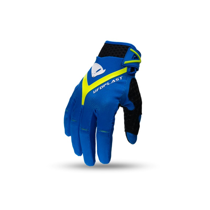 Rękawice Hayes Cross Niebiesko-Żółte Fluorescencyjne Rozmiar M - Kolekcja 2025