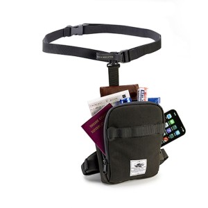 KAPPA 2025/04 TORBA NA UDO 1L CAFE RACER RAMBLER - Czarna torba na udo