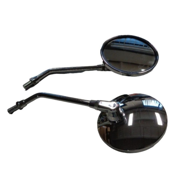 Lusterko Uniwersalne Okrągłe Lewe i Prawe (Komplet) Gwint Yamaha M10 Chromowane