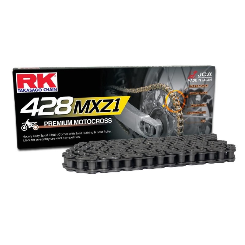 RK ŁAŃCUCH NAPĘDOWY (MOTOCROSS) 428MXZ1-136 ZAPINKA (CL) W ZESTAWIE