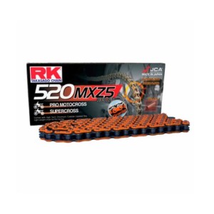 RK ŁAŃCUCH NAPĘDOWY (MOTOCROSS) 520MXZ5-120 ZAPINKA (CL) W ZESTAWIE KOLOR POMARAŃCZOWY