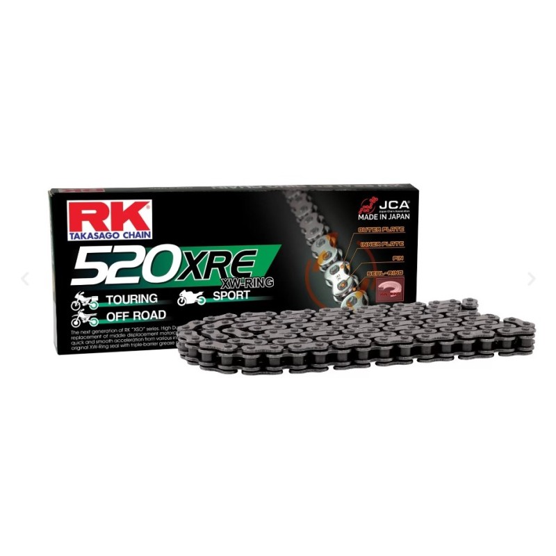 RK ŁAŃCUCH NAPĘDOWY 520XRE-120 (XW-RING) ZAKUWKA (CLF) - do 800 ccm (36,5 KN)