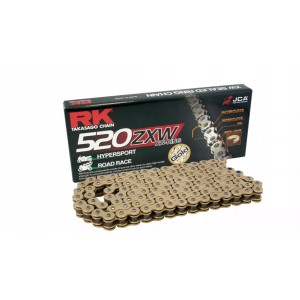 RK ŁAŃCUCH NAPĘDOWY 520ZXW-122 Zakuwka Złoty (do 1200 ccm) - Sklep Motocyklowy