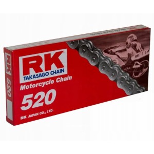 RK ŁAŃCUCH NAPĘDOWY 520-108 ZAPINKA (CL) W ZESTAWIE KOLOR STANDARD (DO 250 CCM) (29,4 KN)