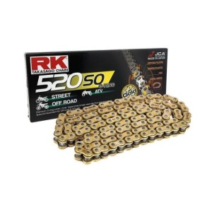 RK ŁAŃCUCH NAPĘDOWY 520SO-120 (O-RING) ZAKUWKA (CLF) W ZESTAWIE KOLOR ZŁOTY (POJEMNOŚĆ: DO 400 CCM) (30,5 KN)