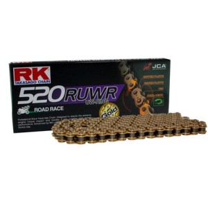 RK ŁAŃCUCH NAPĘDOWY GB520RUWR-122 (UW-RING) ZAKUWKA Kolor Złoty (Do 800 ccm)