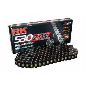 RK ŁAŃCUCH NAPĘDOWY BL530ZXW-118 (XW-RING) ZAKUWKA (CLF) CZARNY - 1400 CCM - 44 KN