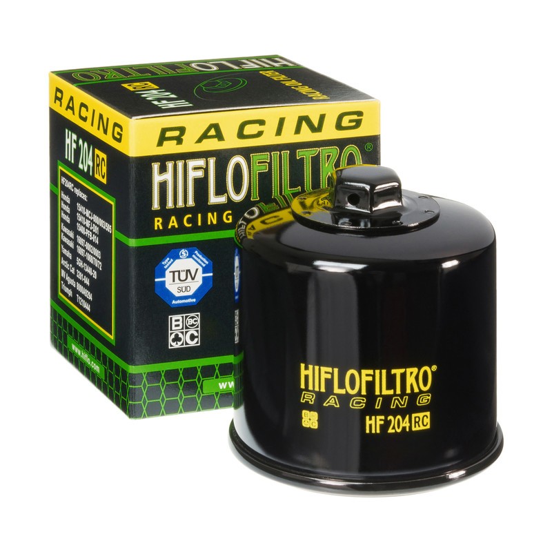 Filtr oleju HIFLO HF 204 Racing Honda/Kawasaki/Yamaha z nakrętką 17mm (50 szt.)