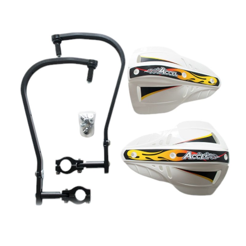 Osłony rąk z mocowaniem aluminiowym Enduro 22mm - kolor czarny, biały