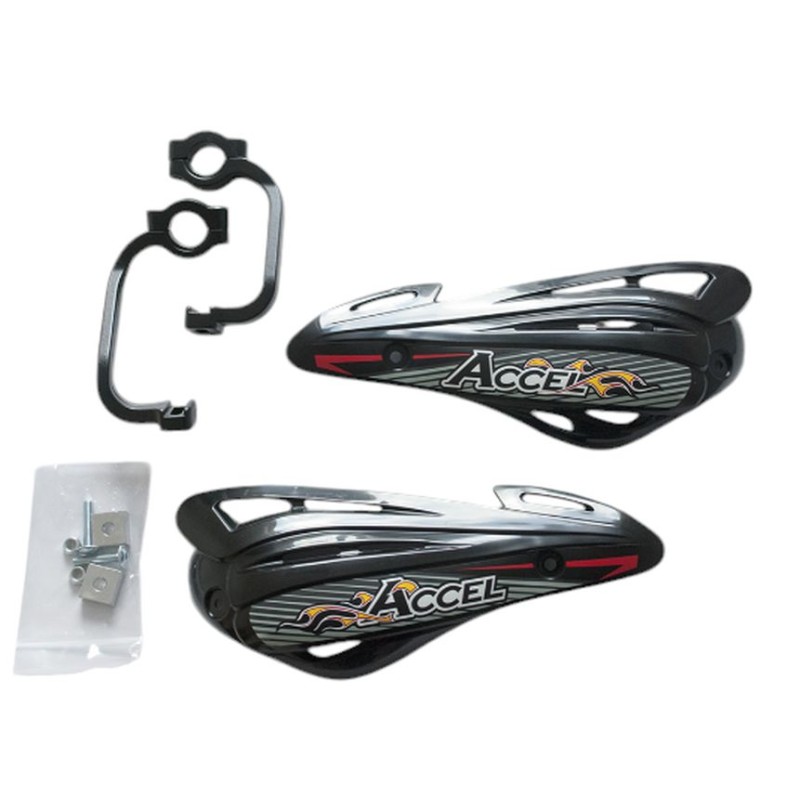 Osłony rąk z mocowaniem aluminiowym MX - czarne