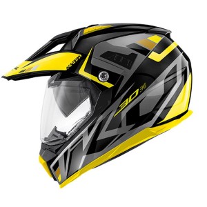 Kask KAPPA KV30 EVO Grayer Dual Off Road - Czarny Mat/Szary/Żółty - Rozmiar XS/54