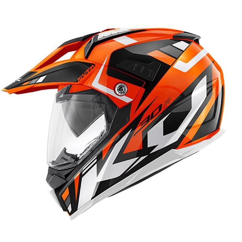 Kask KAPPA KV30 EVO Grayer Dual Off Road - Pomarańczowy/Czarny - Rozmiar M/58