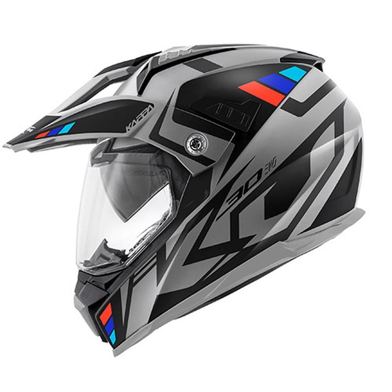 Kask Kappa KV30 Evo Grayer Dual Off Road - Szary mat/Czarny - Rozmiar S/56