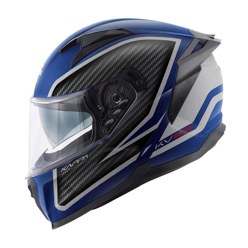 Kask Kappa KV52 Kronos Integralny - czarny niebieski srebrny mat, rozmiar 60/L