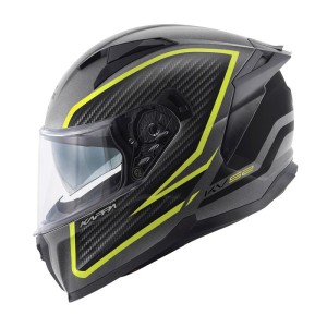 Kask Kappa KV52 Kronos - tytanowy czarno-żółty fluo mat carbon look, rozmiar 56/S