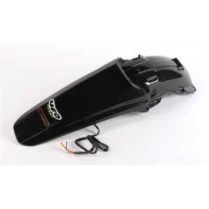 UFO BŁOTNIK TYŁ HONDA CRF 450X '05-'09 Z LAMPKĄ LED - KOLOR CZARNY