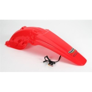 UFO BŁOTNIK TYŁ HONDA CRF 450X '05-'09 Z LAMPKĄ LED - Kolor Czerwony