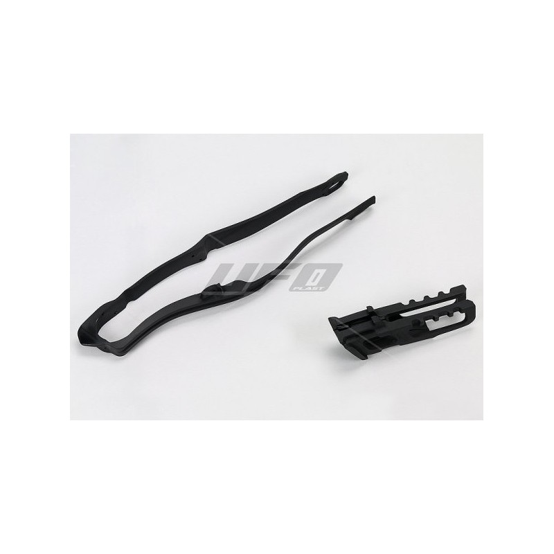 UFO Komplet Ślizg + Prowadnica Łańcucha Honda CRF 250 '04-'17 - Kolor Czarny