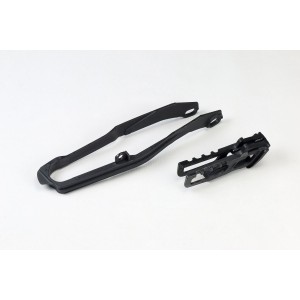 UFO KOMPLET ŚLIZG + PROWADNICA ŁAŃCUCHA HONDA CRF 450R/RX '19-20 - Kolor Czarny