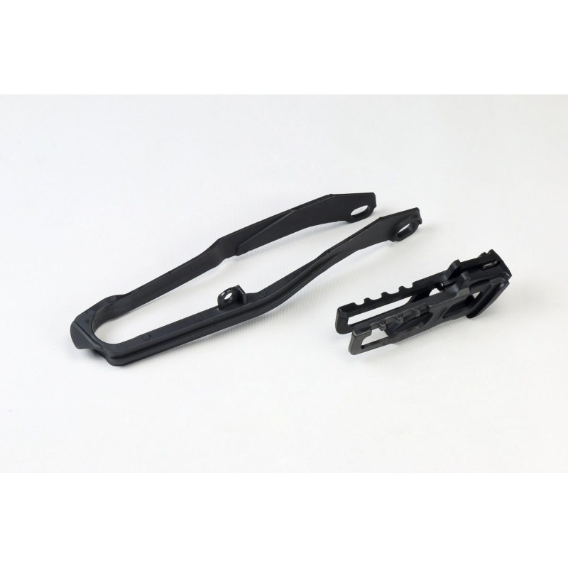 UFO KOMPLET ŚLIZG + PROWADNICA ŁAŃCUCHA HONDA CRF 450R/RX '19-20 - Kolor Czarny