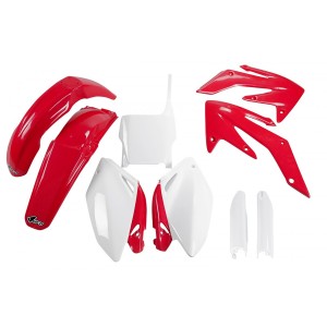 UFO Komplet Plastików do Honda CRF 250R '04-'05 - Czerwony/Biały