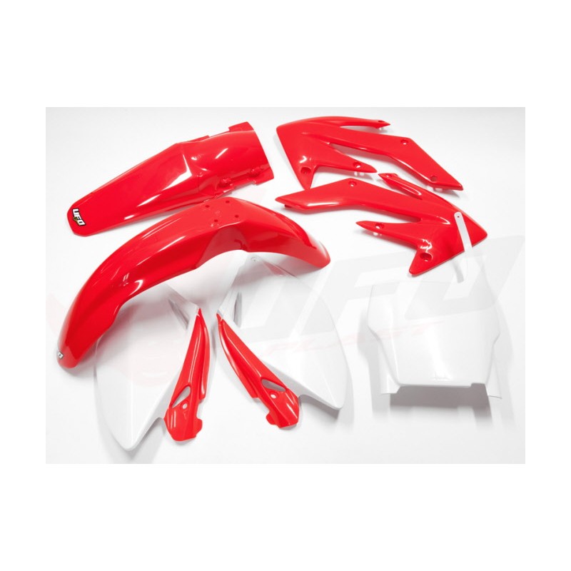UFO KOMPLET PLASTIKÓW HONDA CRF 250R '06-'07 KOLOR OEM (CZERWONY/BIAŁY)