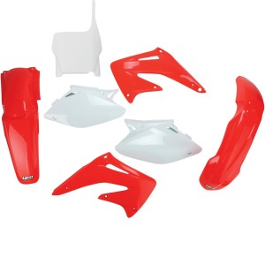 UFO KOMPLET PLASTIKÓW HONDA CRF 450 R '04 KOLOR OEM (CZERWONY/BIAŁY)