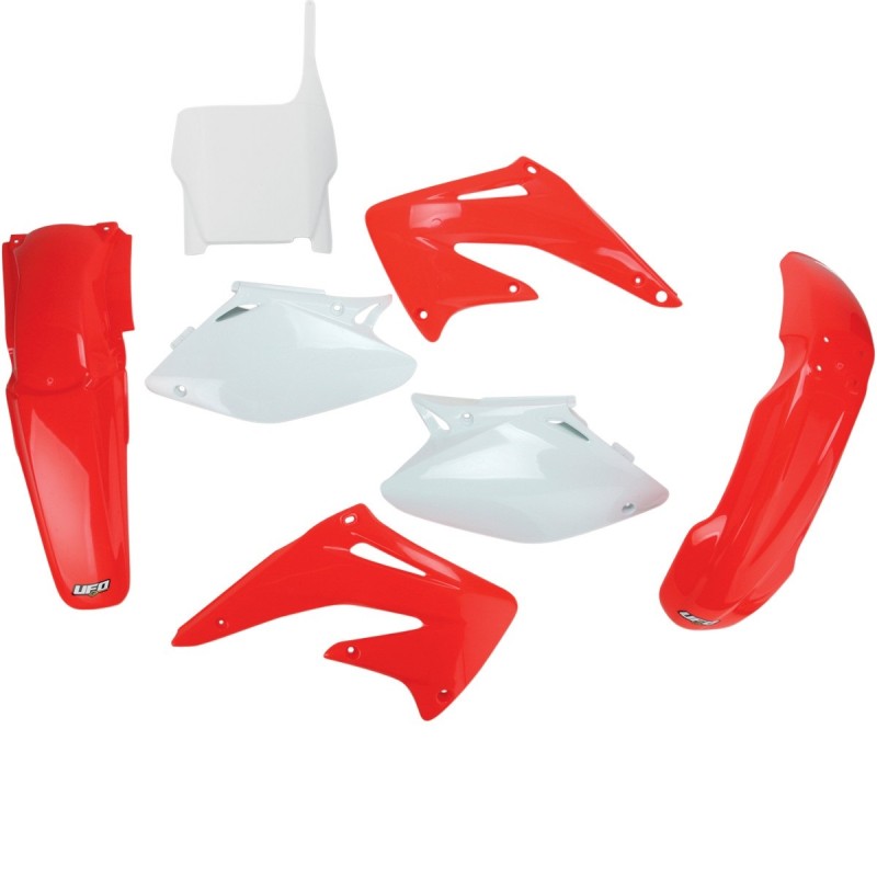 UFO KOMPLET PLASTIKÓW HONDA CRF 450 R '04 KOLOR OEM (CZERWONY/BIAŁY)
