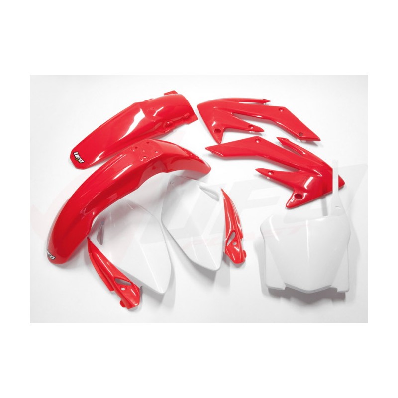 UFO KOMPLET PLASTIKÓW HONDA CRF 250R '08-'09 KOLOR OEM '08 (CZERWONY/BIAŁY) (HO112E999)