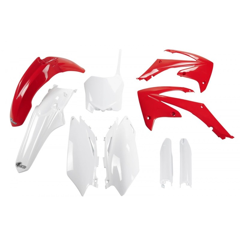 Komplet plastików UFO z osłonami teleskopów do HONDA CRF 450 R '09-'10, CRF 250 '10 - Kolor OEM