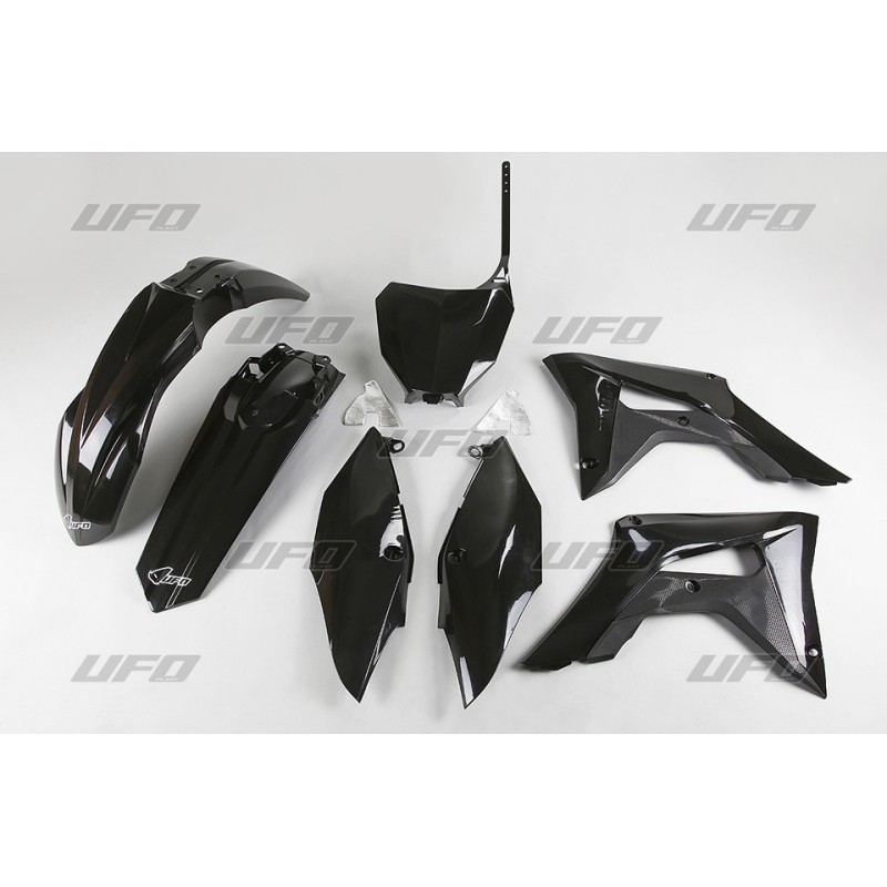 UFO KOMPLET PLASTIKÓW HONDA CRF 250R '18-'21, CRF 450R '17-'20 - KOLOR CZARNY