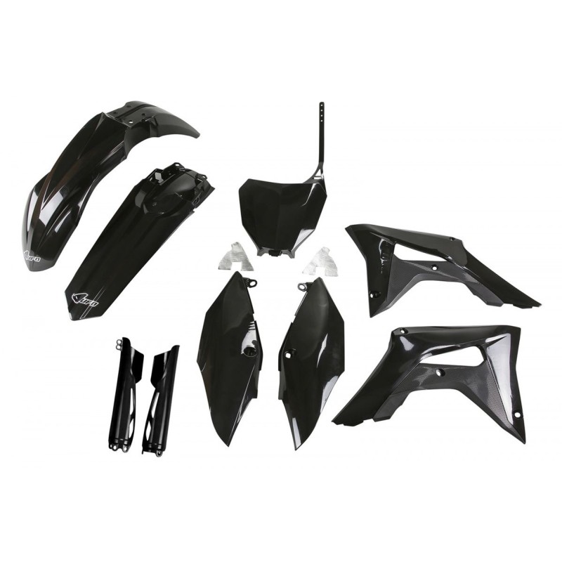 UFO Komplet Plastików z Osłonami Teleskopów Honda CRF 250R/450R CZARNY